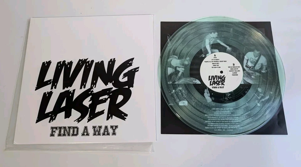 Living Laser Find A Way Vinyl Record LP 12" Coke Bottle Clear Mindforce Rare - Image 1 of 4