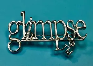 Blick - Durchöffnungsarbeit Wort Aussage Hängel Charm silberfarben Brosche Pin - Bild 1 von 12