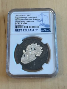2024 Canada Silver $20 Regaliceratops Petehewsi Discovering Dinosaurs NGC PF 70 - Picture 1 of 2