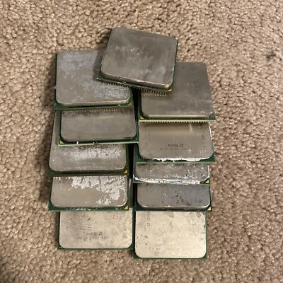 11 Scrap Large CPU Processor Pin Lot For Scrap Gold - Image 1 of 3