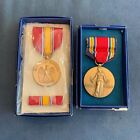 US Military National Defense & WWII Victory Medal Pair - Free Shipping USA