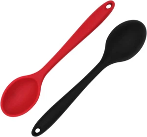 2 Packs Silicone Nonstick Mixing Spoon, BPA Free and Food Grade Serving Cooking - Picture 1 of 8