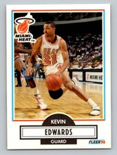 1990 Fleer     #99 Kevin Edwards  Miami Heat  Basketball Card