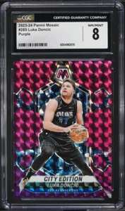2023 Panini Mosaic Purple Luka Doncic /99 #285 CGC 8 NM-MT - Picture 1 of 2