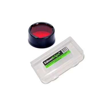 Filtro rojo Nitecore NFR25 con estuche de batería EdisonBright para 25,4 mm P12, P10, SRT3 - Imagen 1 de 2
