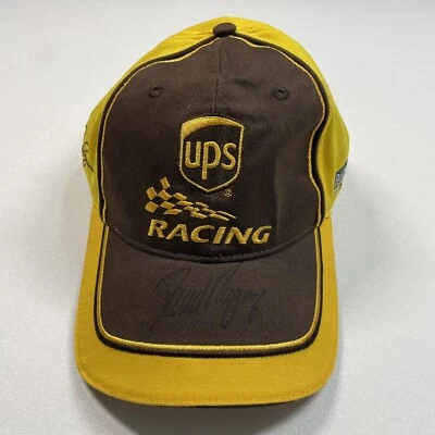 David Ragan Racing Hat Cap Men’s Brown Yellow Strapback NASCAR #6 Autographed - Image 1 of 4