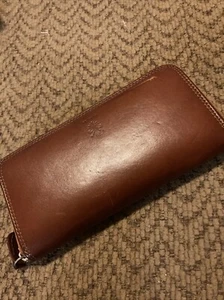 Firenze Italian Leather Women’s Zip Around Wallet - Picture 1 of 4