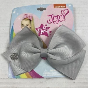 Nickelodeon JoJo Siwa Girls Signature Collection Basic Hair Bow Clip Gray - Picture 1 of 6
