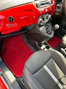 Luxus Fußmatten nach Maß Set für den Fiat 500 oder 500 Abarth - Farbwahl - Bild 1 von 22