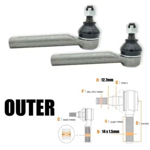 2 PCs Tie Rod End Outer For Mazda CX-3 CX3 Skyactiv GT GS 2015 2016 17-2019 - Picture 1 of 5