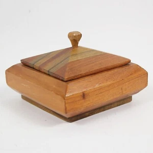 Scatola cofanetto antica in legno stile deco portagioie oggetti per scrivania - Imagen 1 de 10