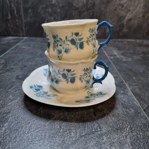 limoges giraud belle epoque porcelain cup and saucer art nouveau 2 Cups And 1 S - Picture 1 of 10