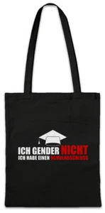 Ich Gender Nicht Hipster Bag Stofftasche Stoffbeutel GBT LGBTQ GLBT Lesbian Gay - Picture 1 of 1