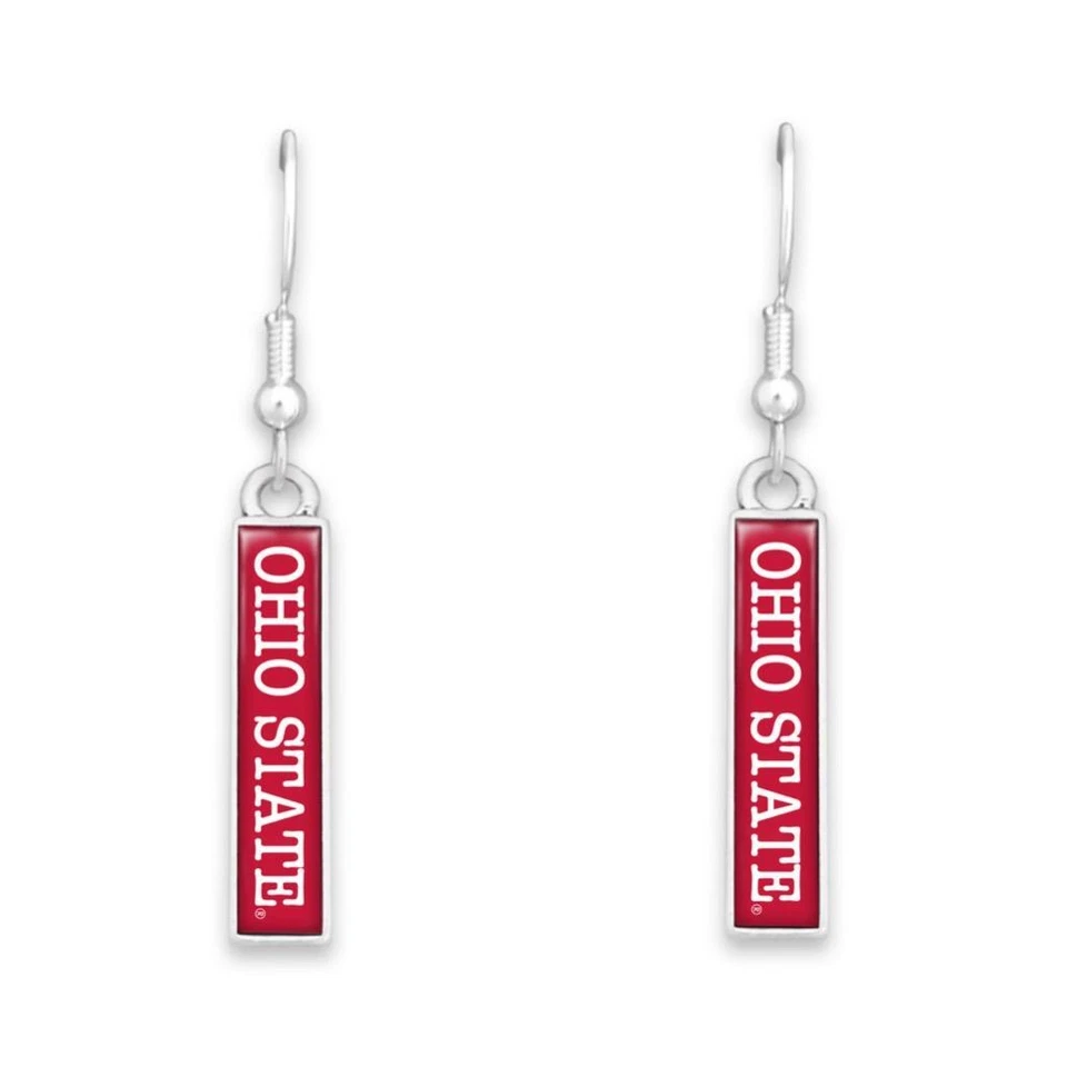 Ohio State Buckeyes Nameplate Earrings Jewelry Gift Licensed OSU - Image 1 of 1