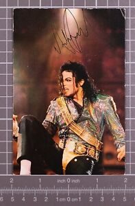 Michael Jackson Original Tour Postcard Facsimile Signature Circa Late 1980's