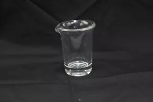 Vintage 2 5/8"H Lab Bottle Science Room Glass Beaker Glass Jar Chemistry Bottle - Picture 1 of 6