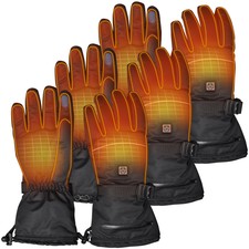 3 Pairs Electric Heated Gloves Thermal Hand Warmer Winter Outdoors Touchscreen L
