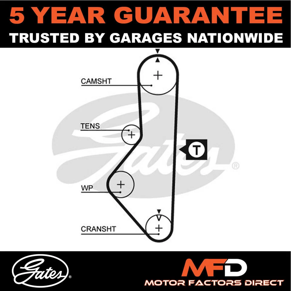 Fits Mazda B-Series 1985-1996 626 1983-1991 2.0 2.1 Gates Timing Cam Belt - Image 1 of 1