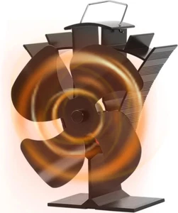 Wood Stove Fan Small New Designed 4 Blades Heat Powered Fireplace Fan for Home W - Picture 1 of 12