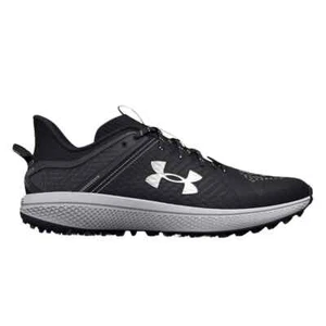 Under Armour Mens UA Yard Turf Baseball Shoes - 3025593-001 - Black/Black/White - Picture 1 of 3