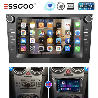 Per Opel Corsa C/D Zafira B Astra G H Android14 Apple Carplay Autoradio GPS NAVI - Immagine 1 di 4