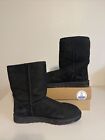 Ugg Women's Classic Short 5825 Boot Sheepskin Suede Black Used With Box Size 11