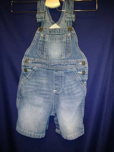 18 month OshKosh Blue Denim Bib Overall shorts Genuine Kids by OshKosh vintage - Picture 1 of 8