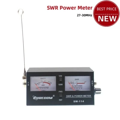 Surecom SW-114 27-30MHz SWR Power Meter RF Field Strength Meter w/Antenna - Image 1 of 4