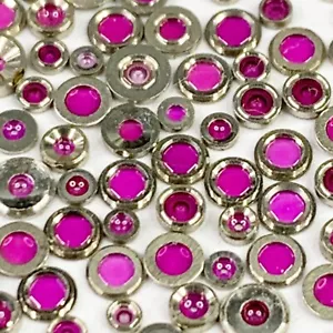 Lote de 25 joyas de reloj 1,5-2,5 mm ajustes tapa pieza relojero reparación plata rubí - Imagen 1 de 7
