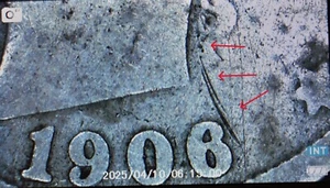 1906 Rare 119-Year-Old Barber Liberty V Nickel US Coin Die Crack Closed 6 - Picture 1 of 24