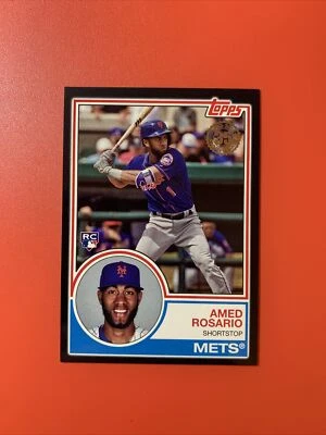 2018 Topps 1983 Topps Design Black #75/299 Amed Rosario #83-50 Rookie RC - Image 1 of 3