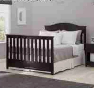 Delta Children Bennington Elite Kit de conversión de cama tamaño completo-Espresso oscuro-RARO Foto 1 de 4