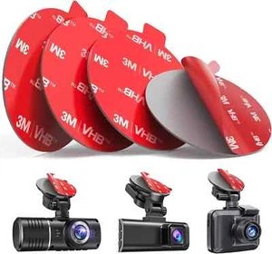 Sticky Adhesive Pad Replacement for Dash Cam Suction Cup Mount, 4Pcs 56Mm(2.2") - Picture 1 of 1