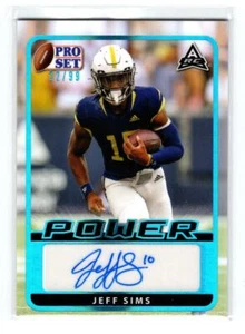 2021 Leaf Pro Set Power Platinum #BAJS1 Jeff Sims /99 - Picture 1 of 1