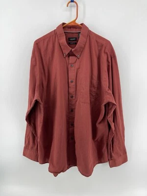 Van Heusen Button Shirt Mens Size XXL 18-18.5 Long Sleeve Burnt Orange Fast Ship - Image 1 of 4