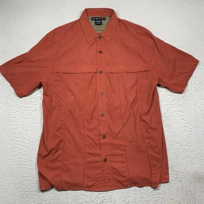 ExOfficio Shirt Mens Large Red Striped Button Up Long Sleeve Outdoor - Image 1 of 4