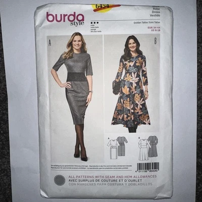 Burda 6454 Women's Dress Set-in Waist Sewing Pattern Style Sz EUR 34-44 US 8-18 - Image 1 of 4