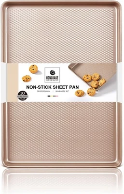 Jelly Roll Pan 15x10 - HONGBAKE Sartén comercial, oro champán  Foto 1 de 4