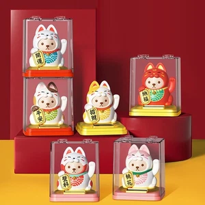 Waving Fortune Cat With Solar Functionality Enhance Your Interior Style New - Picture 1 of 70