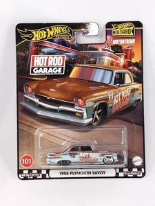 Hot Wheels Premium 1955 Plymouth Savoy Hot Rod Garage Real Riders Metal #101 - Imagen 1 de 8