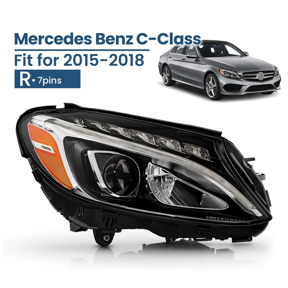 Faro LED lado derecho para Mercedes Benz C43 2015-2018 AMG C300 clase C derecha Foto 1 de 4