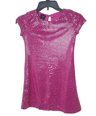 Vestido Metálico M Ediciones de Vacaciones Niñas Rosa Lentejuelas Fiesta Deslumbrante M (7/8) Foto 1 de 4