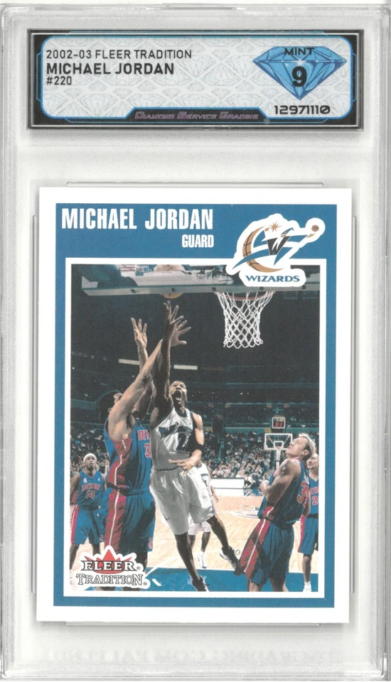 2002-03 Fleer Tradition MICHAEL JORDAN #220 💎 DSG 9 Mint - Image 1 of 2