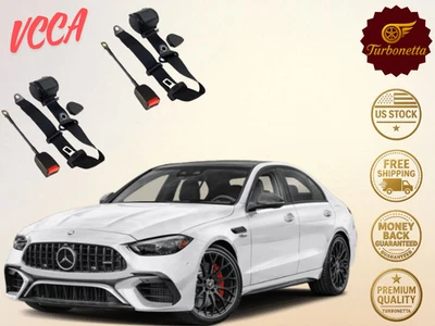 PARA TODOS LOS MERCEDES-BENZ CINTURÓN DE SEGURIDAD DELANTERO NEGRO FÁCIL INSTALACIÓN ESPECIFICACIONES OEM Foto 1 de 4