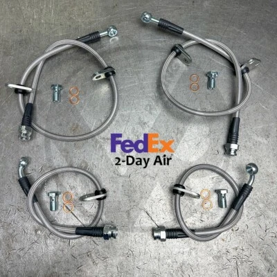 Kit de repuesto de línea de freno de acero inoxidable para 94-01 Acura Integra DC2 Foto 1 de 4