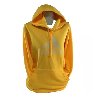 Felpa con cappuccio Adidas Solar Gold da uomo Aeroready GG Big BOS con tasca taglia Large nuova con etichette - Foto 1 di 8