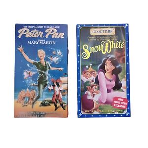 Peter Pan VHS 1990 Mary Martin 30th Anniversary Snow White Good Times 1994 Lot 2