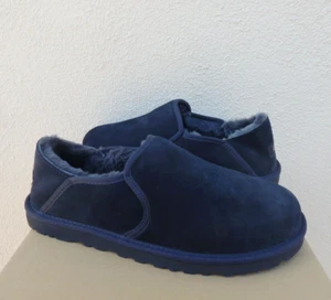 UGG KENTON DARK SAPPHIRE BLUE SUEDE/ SHEEPSKIN SLIPPERS, MEN US 13/ EUR 46 ~NEW - Picture 1 of 4