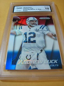 ANDREW LUCK COLTS 2014 PRIZM RED WHITE & BLUE PRIZM # 129 GRADED 10 L@@@K - Picture 1 of 1