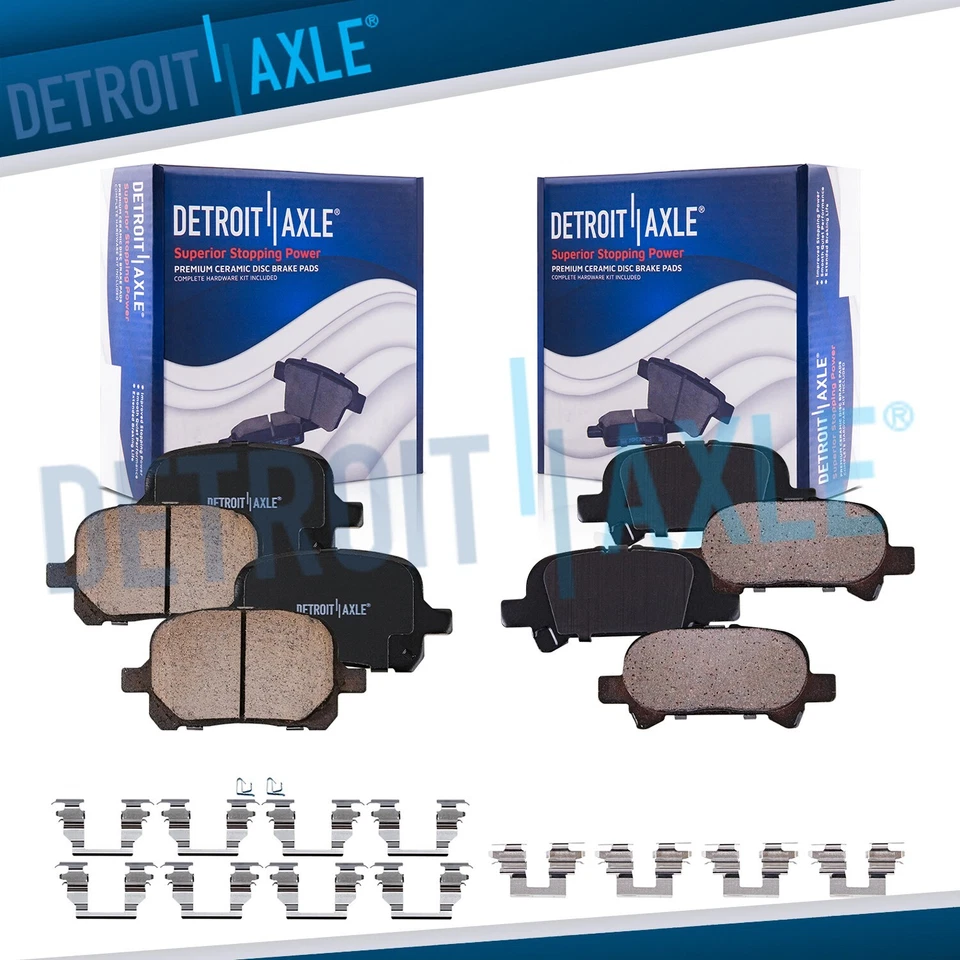Front Rear Ceramic Brake Pads for 2000-2004 Toyota Avalon 2001 2002 2003 Solara - Image 1 of 4